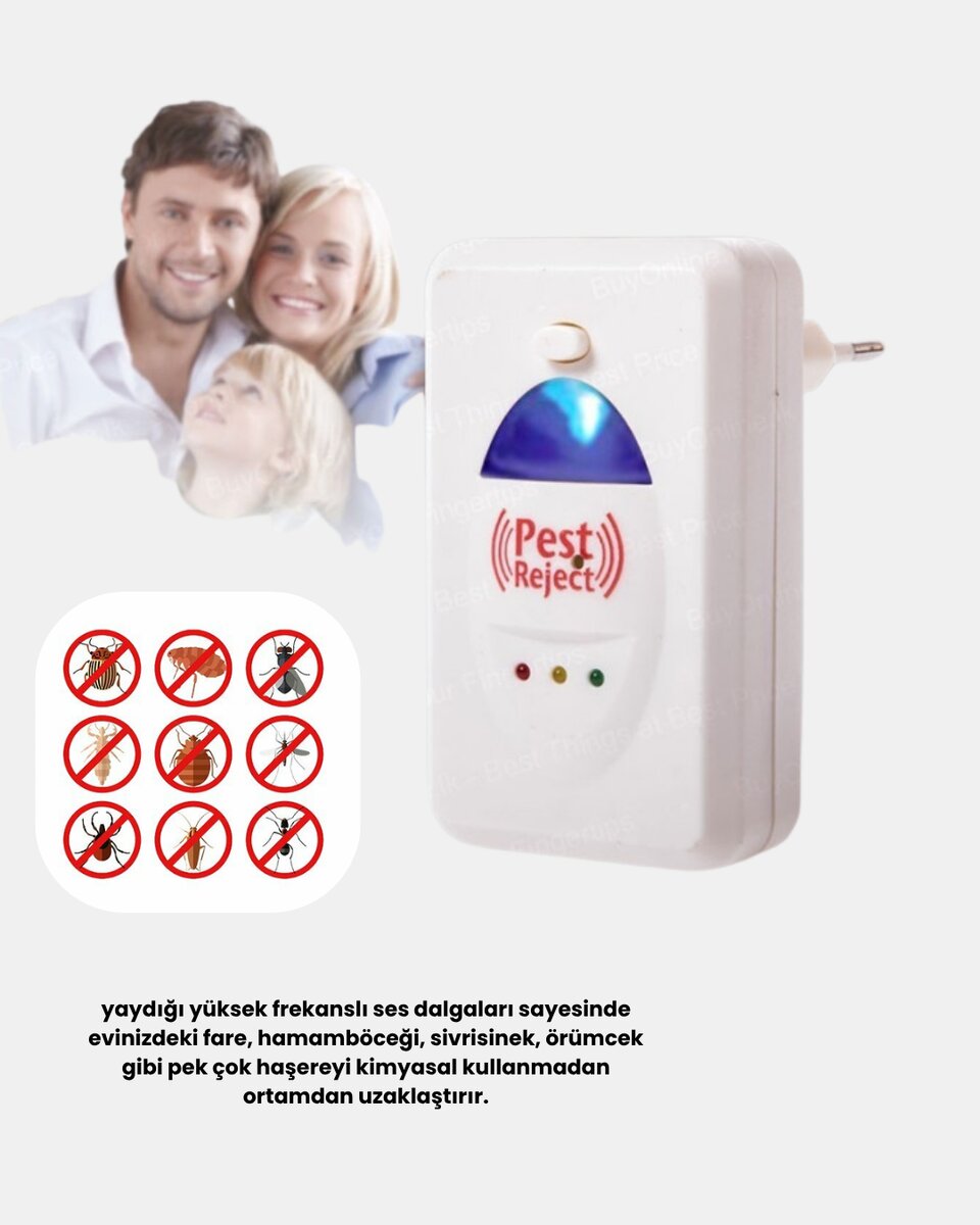 Ultrasonik Böcek ve Fare Kovucu – Doğa Dostu, Sessiz ve Etkili Savunma