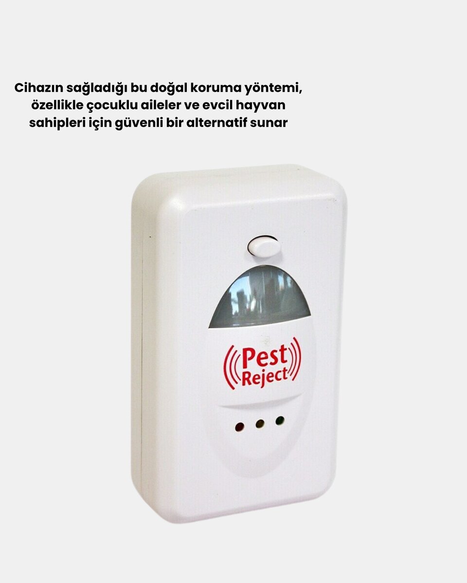 Ultrasonik Haşere Kovucu Cihaz – Sessiz, Kimyasalsız ve Etkili Koruma Ultrasonik Haşere Kovucu Cihaz – Sessiz, Kimyasalsız ve Etkili Koruma