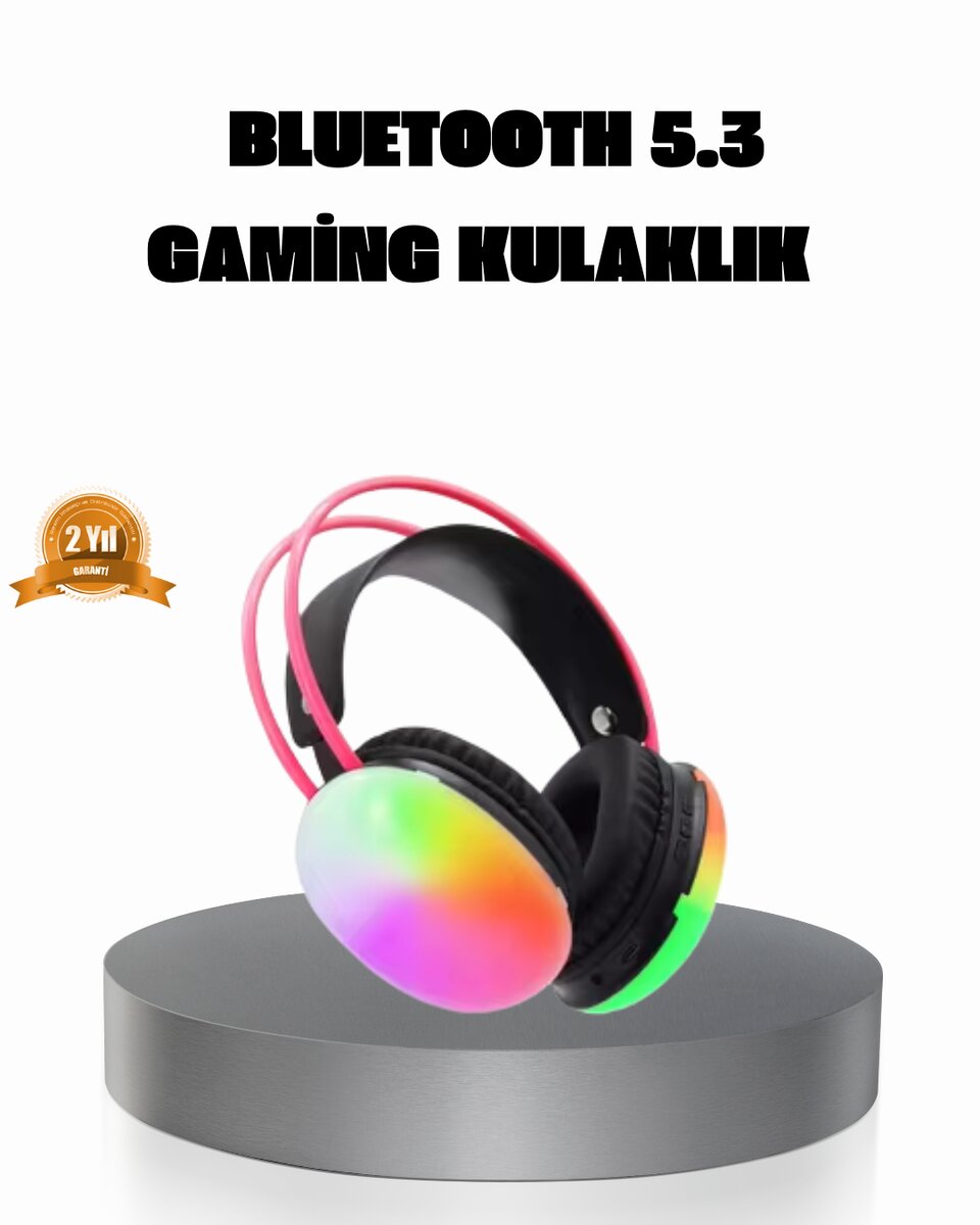 Ergonomik RGB Bluetooth Kulaklık 3D Ses Ergonomik RGB Bluetooth Kulaklık 3D Ses