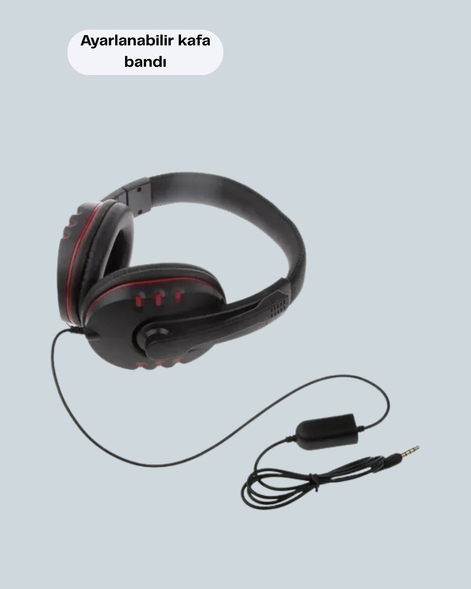 Kırmızı Gaming Headset Mikrofonlu Sağlam Kablolu Konforlu Kırmızı Gaming Headset Mikrofonlu Sağlam Kablolu Konforlu
