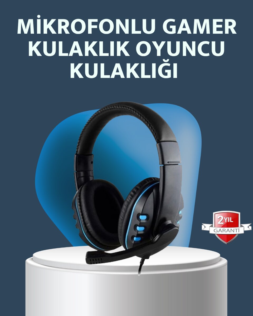 Stereo Mikrofonlu Kablolu Oyun Kulaklığı – Konforlu ve Net Ses İletimi Stereo Mikrofonlu Kablolu Oyun Kulaklığı – Konforlu ve Net Ses İletimi