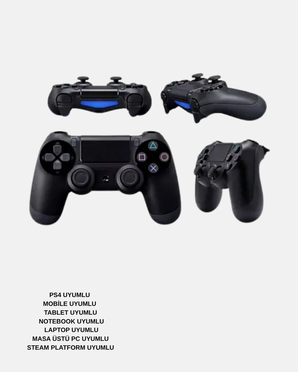 PS4 Kablosuz Oyun Kolu V2 – Bluetooth Bağlantılı, Titreşimli, PC ve Mobil Uyumlu PS4 Kablosuz Oyun Kolu V2 – Bluetooth Bağlantılı, Titreşimli, PC ve Mobil Uyumlu