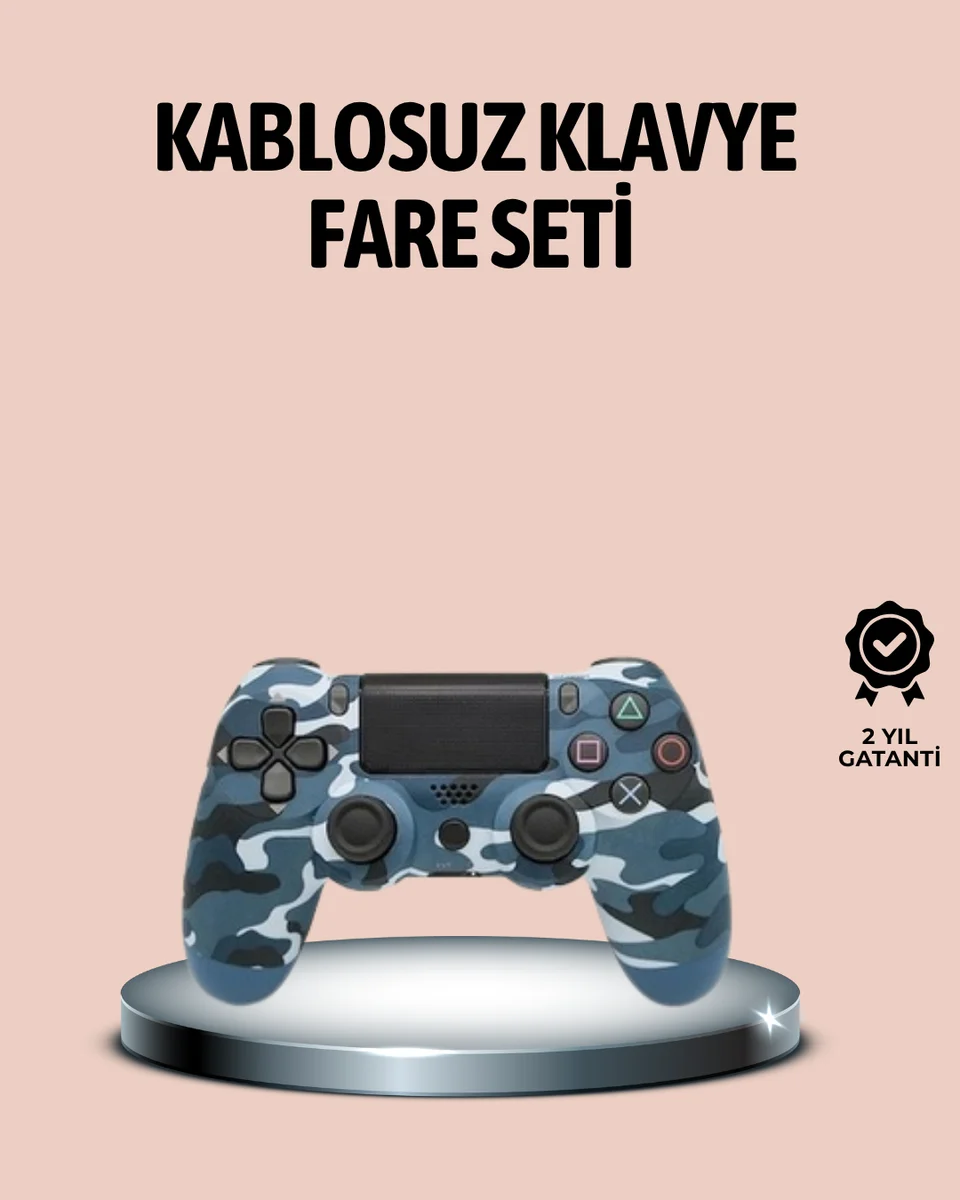 Bluetooth Kablosuz PS4 Gamepad Çift Motorlu Siyah Controller Bluetooth Kablosuz PS4 Gamepad Çift Motorlu Siyah Controller