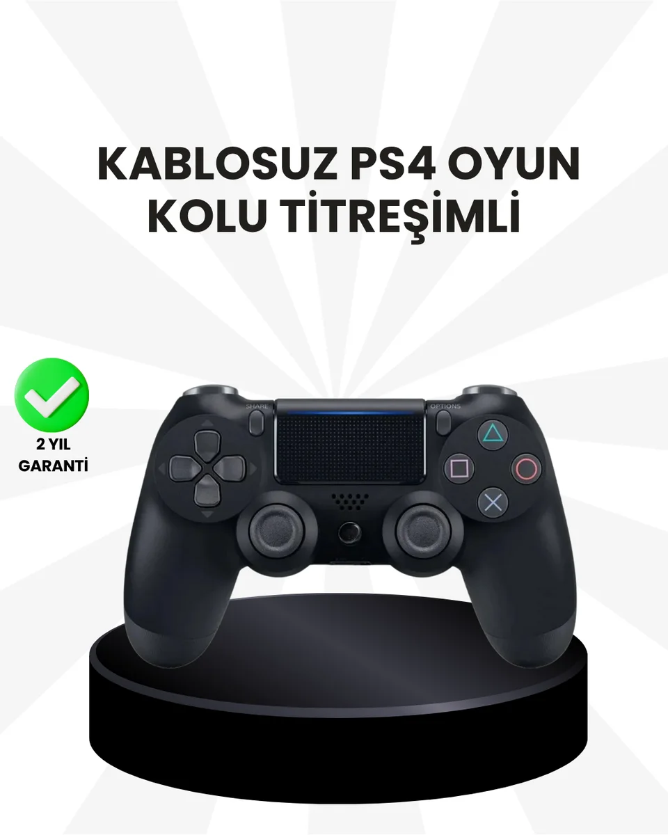 Şarjlı Kablosuz PS4 Oyun Kolu Titreşimli Hassas Kontrol Şarjlı Kablosuz PS4 Oyun Kolu Titreşimli Hassas Kontrol