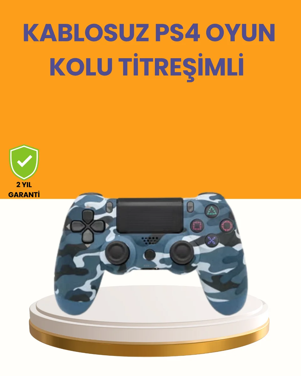 PS4 Kablosuz Oyun Kolu Gecikmesiz Bağlantılı Ergonomik Tasarımlı PS4 Kablosuz Oyun Kolu Gecikmesiz Bağlantılı Ergonomik Tasarımlı
