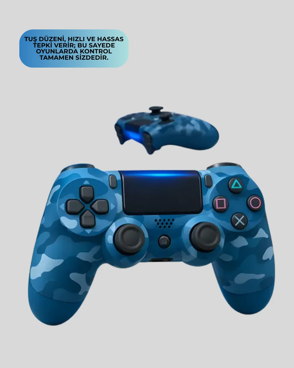 PS4 Kablosuz Oyun Kolu Gecikmesiz Bağlantılı Ergonomik Tasarımlı PS4 Kablosuz Oyun Kolu Gecikmesiz Bağlantılı Ergonomik Tasarımlı