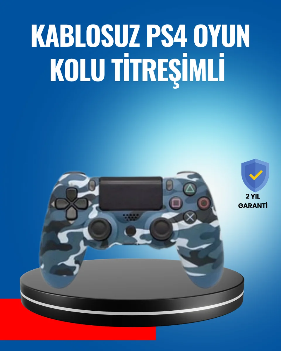 Bluetooth Kablosuz PS4 Gamepad Çift Motorlu Siyah Controller Bluetooth Kablosuz PS4 Gamepad Çift Motorlu Siyah Controller