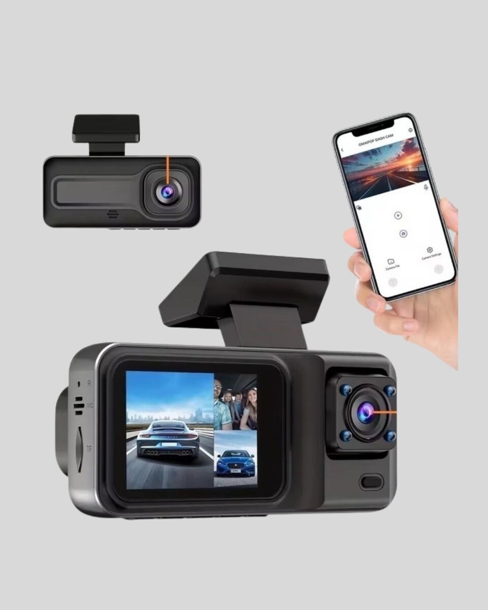Park Modlu 3 Kameralı Araç Kayıt Cihazı 1080P Ön Kamera 2’’ Ekran Park Modlu 3 Kameralı Araç Kayıt Cihazı 1080P Ön Kamera 2’’ Ekran