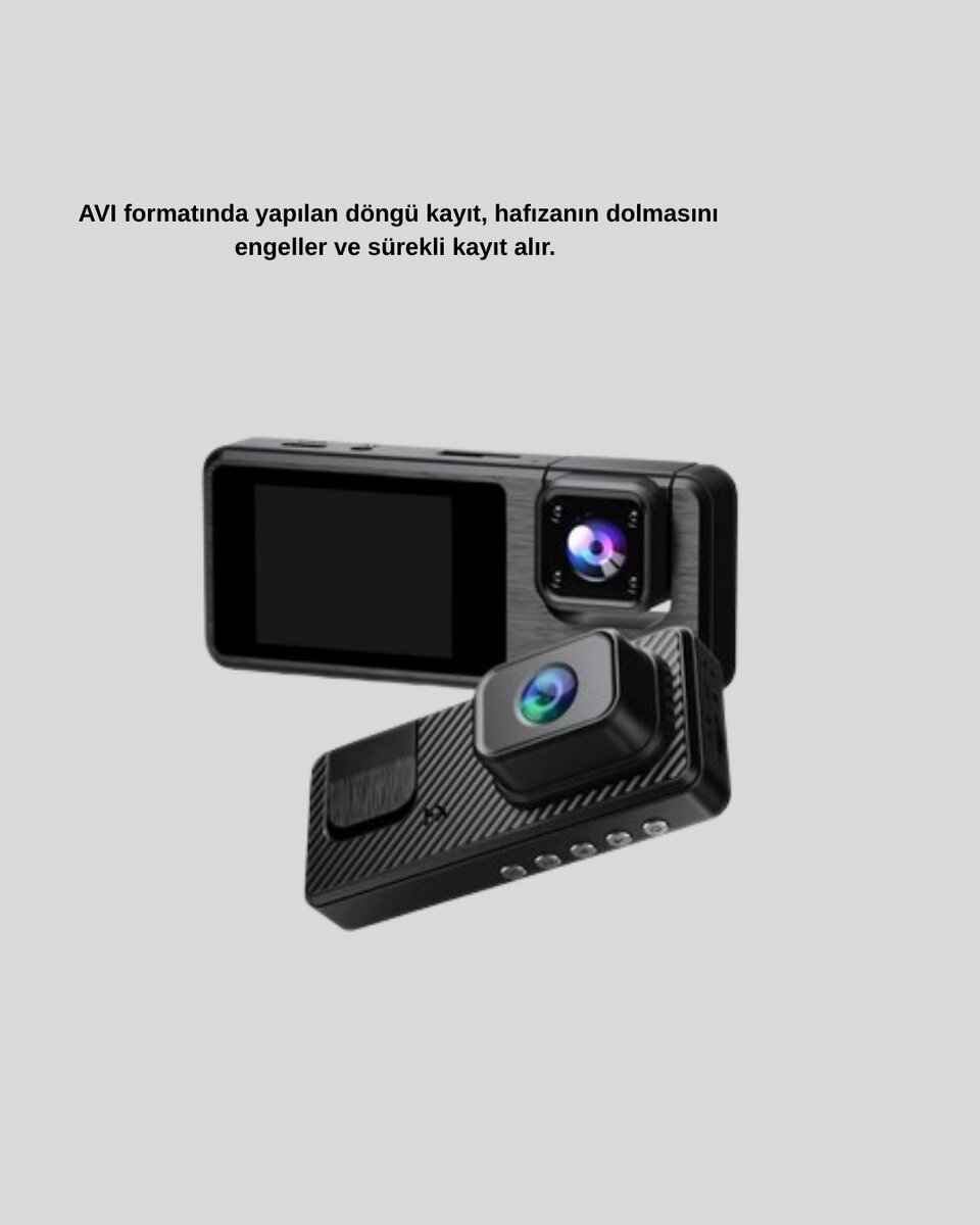 Park Modlu 3 Kameralı Araç Kayıt Cihazı 1080P Ön Kamera 2’’ Ekran Park Modlu 3 Kameralı Araç Kayıt Cihazı 1080P Ön Kamera 2’’ Ekran