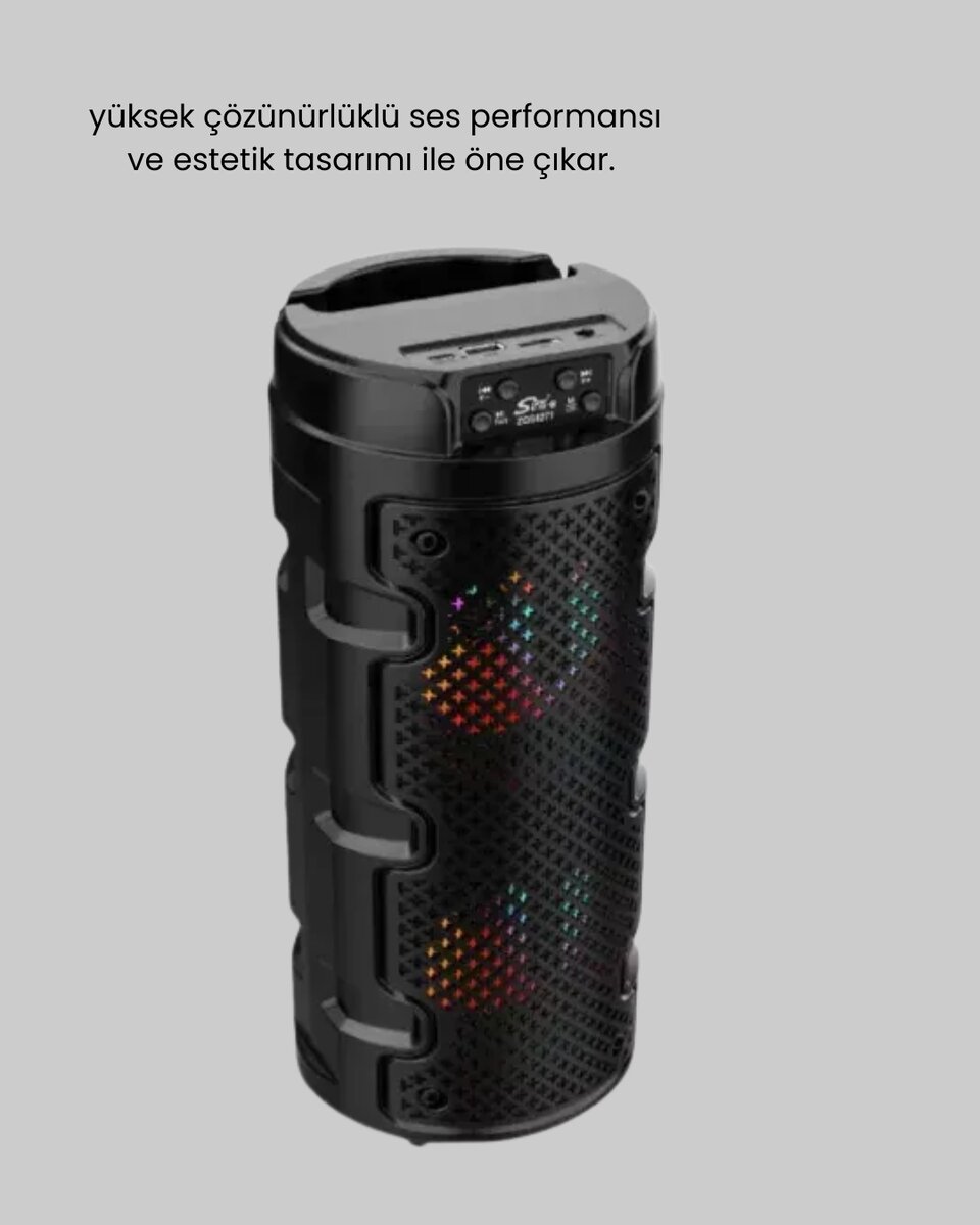 Kablosuz Stereo Hoparlör USB + SD Kart + AUX Destekli Bluetooth 5.0