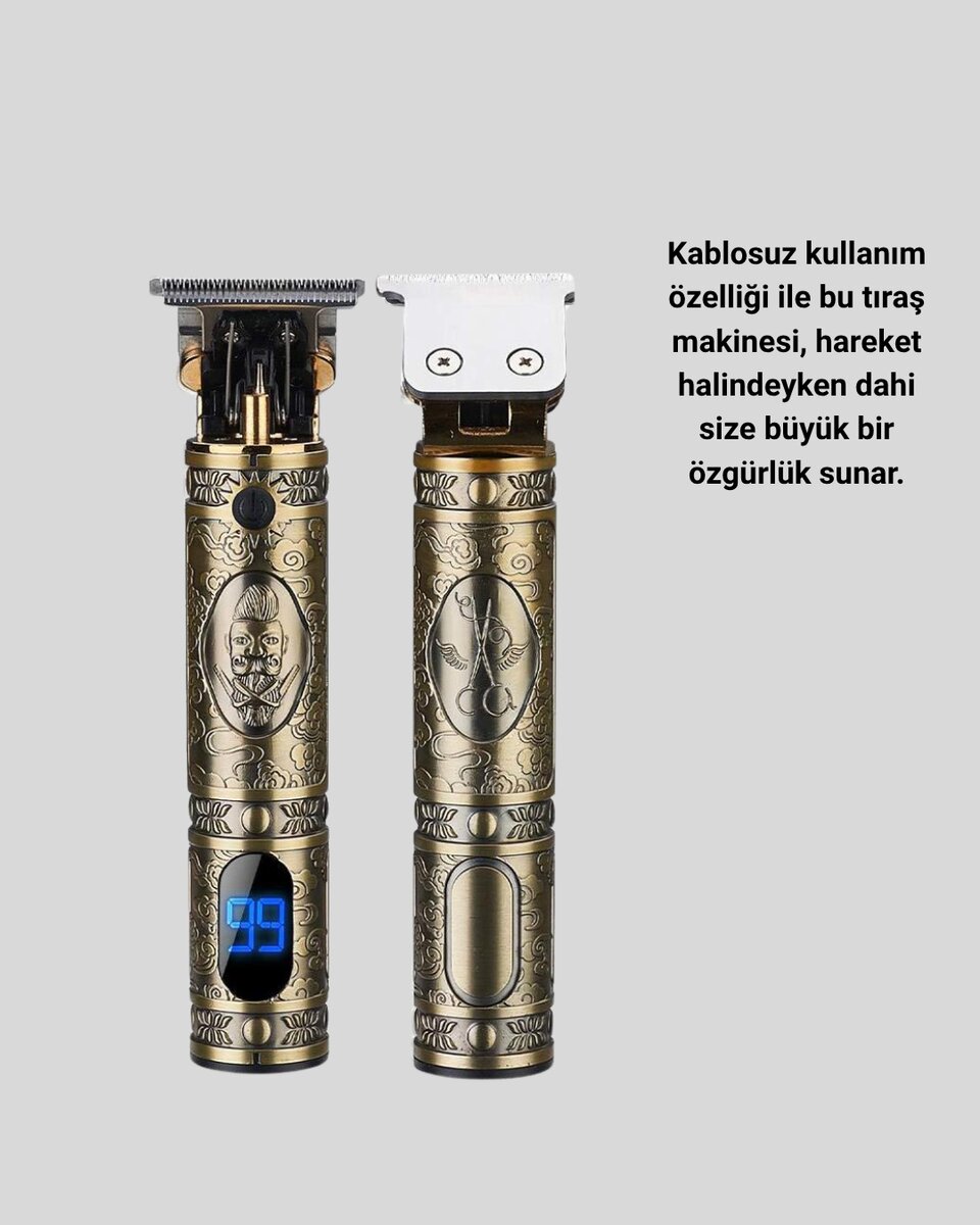 Kablosuz Şarjlı Profesyonel Tıraş Makinesi – 1800 mAh Lityum Pil Kablosuz Şarjlı Profesyonel Tıraş Makinesi – 1800 mAh Lityum Pil