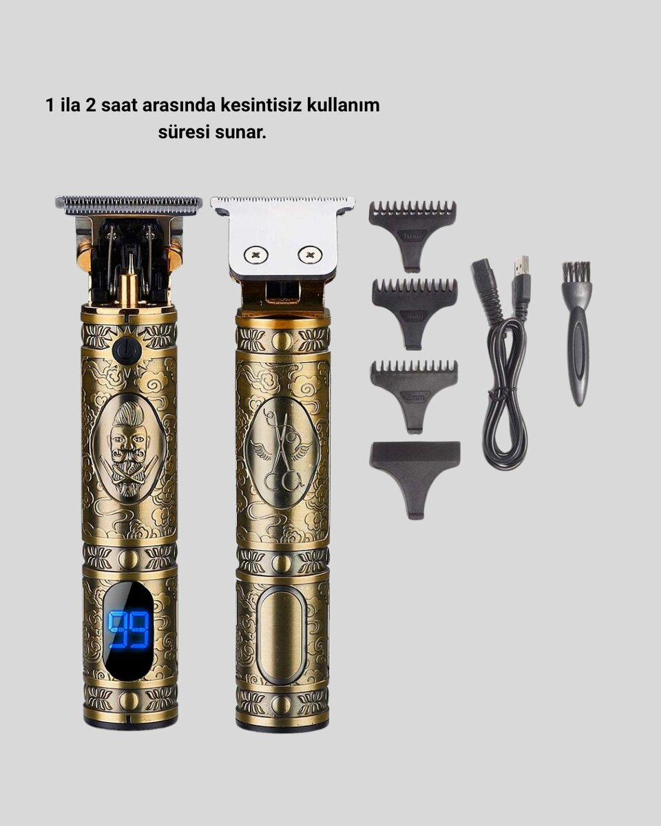 Kablosuz Şarjlı Profesyonel Tıraş Makinesi – 1800 mAh Lityum Pil Kablosuz Şarjlı Profesyonel Tıraş Makinesi – 1800 mAh Lityum Pil