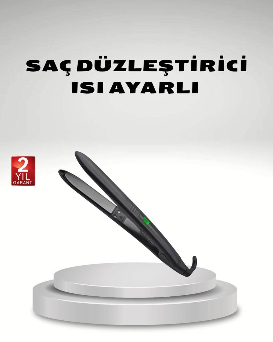 Isı Ayarlı Saç Düzleştirici Titanyum Seramik Plaka, Dijital Ekran Isı Ayarlı Saç Düzleştirici Titanyum Seramik Plaka, Dijital Ekran