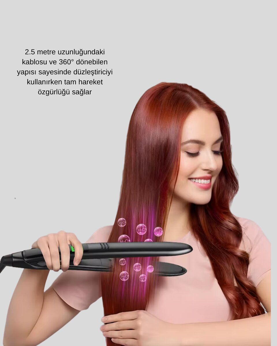 Dijital Ekranlı Isı Ayarlı Saç Düzleştirici – Titanyum Plaka, Seyahat Dostu Tasarım Dijital Ekranlı Isı Ayarlı Saç Düzleştirici – Titanyum Plaka, Seyahat Dostu Tasarım