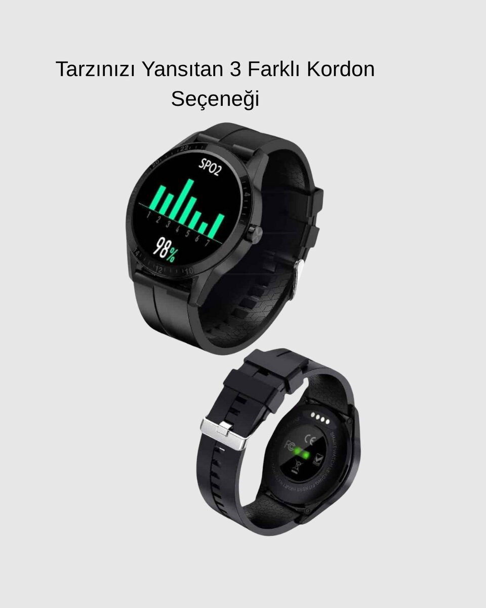 3 Kordonlu AMOLED Akıllı Saat – Sağlık Takipli 3 Kordonlu AMOLED Akıllı Saat – Sağlık Takipli