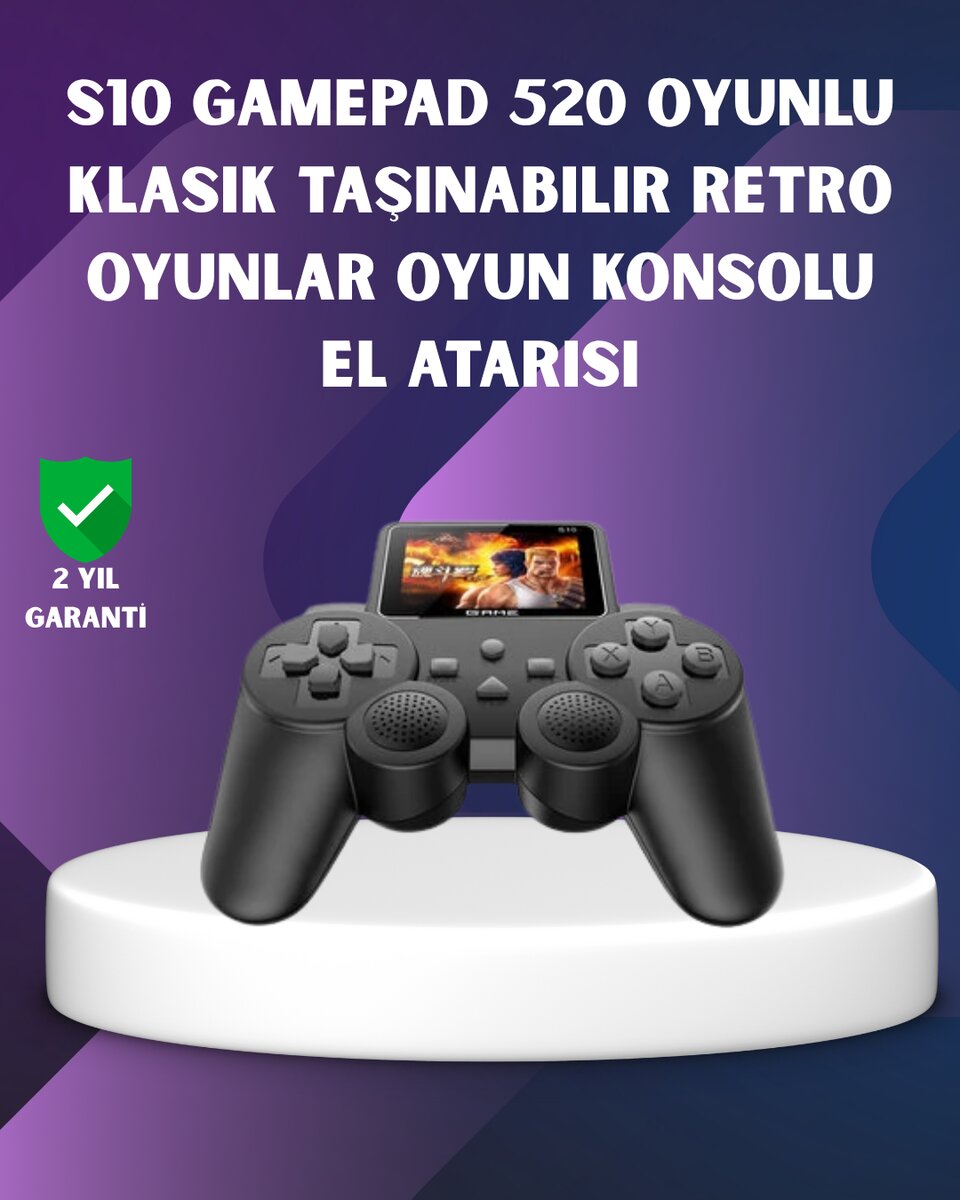 500 Dahili Oyunlu Taşınabilir Retro El Konsolu-2.4 inç Renkli Ekranlı 500 Dahili Oyunlu Taşınabilir Retro El Konsolu-2.4 inç Renkli Ekranlı