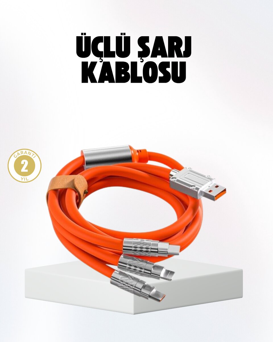 Hızlı Şarj Uyumlu Şarj Kablosu – Esnek Yapı, Güçlü Bağlantı, Yüksek Performans