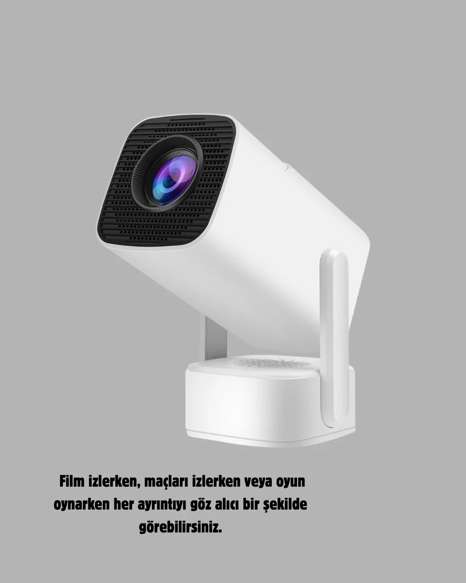 HD 720p Projeksiyon Cihazı – Geniş Ekran, 10.000 Saat Ampul Ömrü, Ev Sineması Deneyimi HD 720p Projeksiyon Cihazı – Geniş Ekran, 10.000 Saat Ampul Ömrü, Ev Sineması Deneyimi