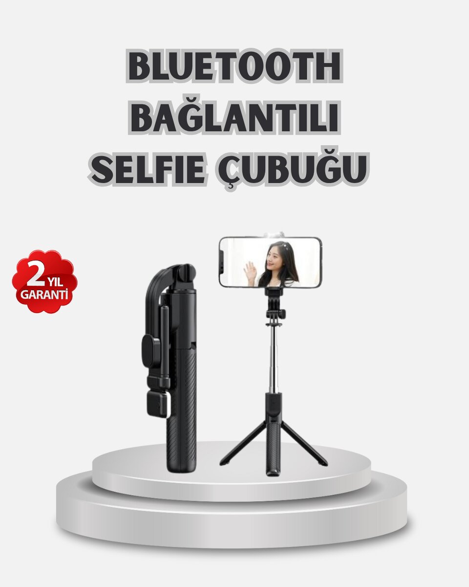 Kablosuz Bluetooth Selfie Çubuğu – 360° Dönebilir Başlık, Taşınabilir ve Şık Tasarım Kablosuz Bluetooth Selfie Çubuğu – 360° Dönebilir Başlık, Taşınabilir ve Şık Tasarım