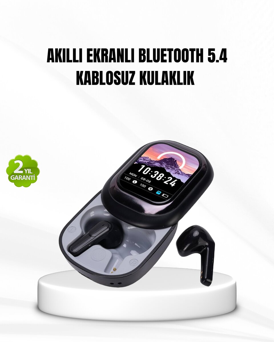 Bluetooth 5.4 Kulaklık – Gürültü Engelleme ve Akıllı Ekranlı Şarj Kutusu Bluetooth 5.4 Kulaklık – Gürültü Engelleme ve Akıllı Ekranlı Şarj Kutusu