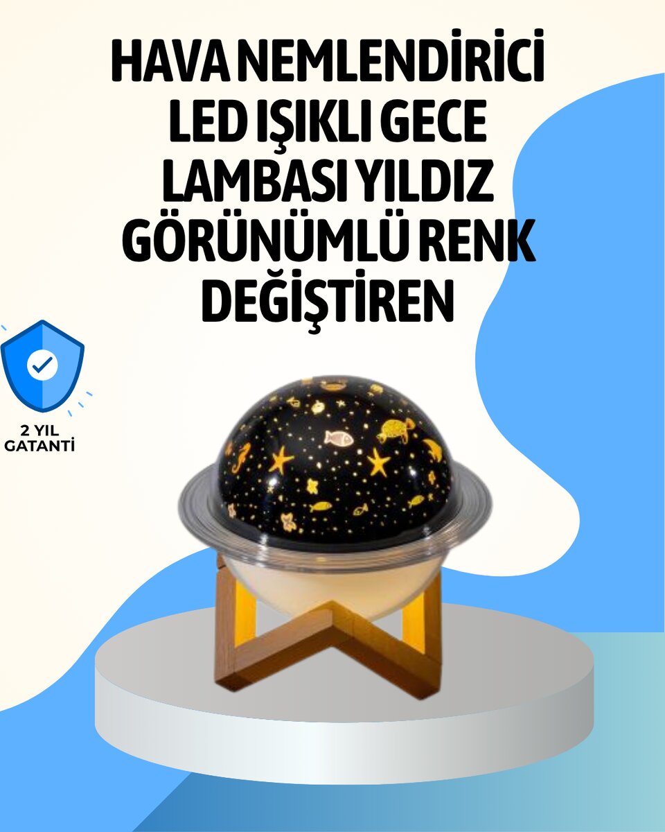 Projektör ışıklı ve aromaterapi destekli taşınabilir nemlendirici cihaz USB bağlantılı Projektör ışıklı ve aromaterapi destekli taşınabilir nemlendirici cihaz USB bağlantılı