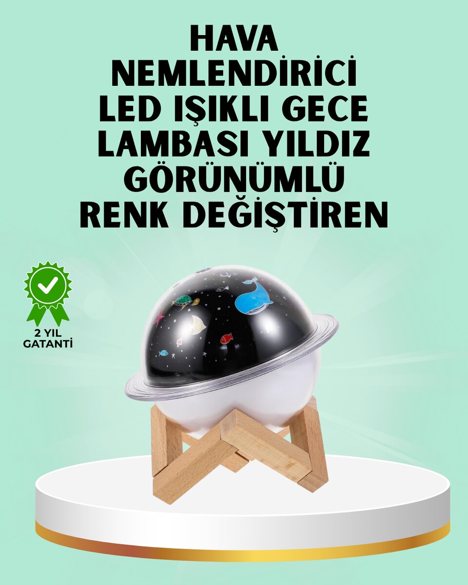 Projektör ışığı bulunan USB bağlantılı mini aromaterapi destekli hava nemlendirici Projektör ışığı bulunan USB bağlantılı mini aromaterapi destekli hava nemlendirici