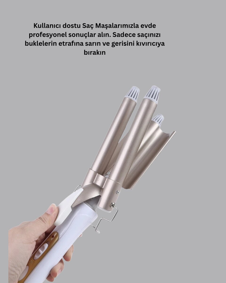 Ayarlanabilir Isılı Bukle Saç Maşası Ayarlanabilir Isılı Bukle Saç Maşası