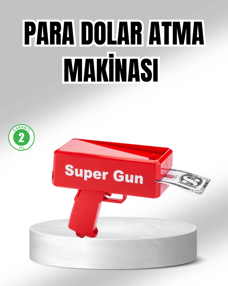 Super Money Gun Para Saçma Tabancası Yüksek Atış Güçlü Kırmızı Model Super Money Gun Para Saçma Tabancası Yüksek Atış Güçlü Kırmızı Model