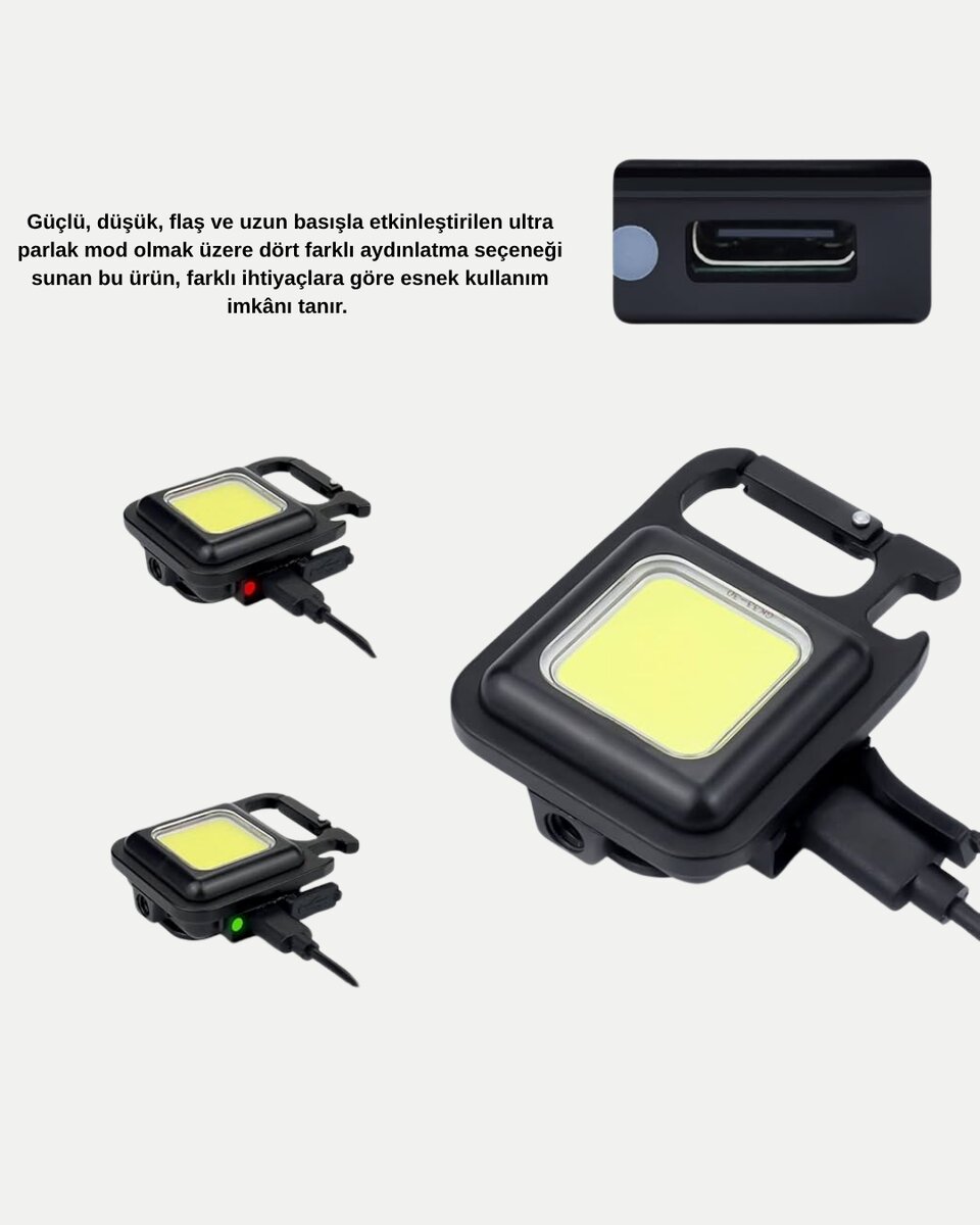 USB Type-C Şarjlı Mini Fener – Manyetik, Katlanabilir ve Şişe Açacaklı Tasarım USB Type-C Şarjlı Mini Fener – Manyetik, Katlanabilir ve Şişe Açacaklı Tasarım