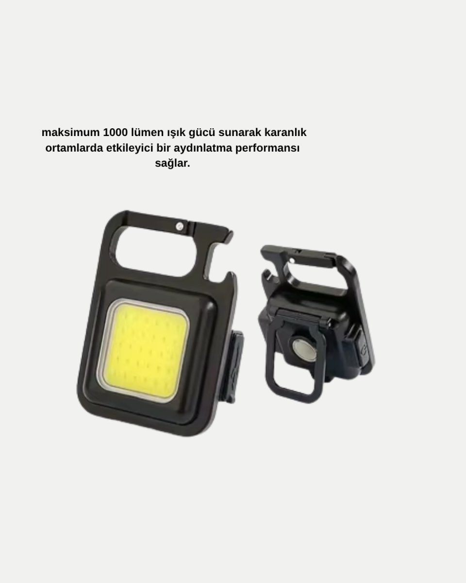 LED Mini Anahtarlık Fener – 1000 Lümen Güçlü Işık ve USB Type-C Şarjlı LED Mini Anahtarlık Fener – 1000 Lümen Güçlü Işık ve USB Type-C Şarjlı