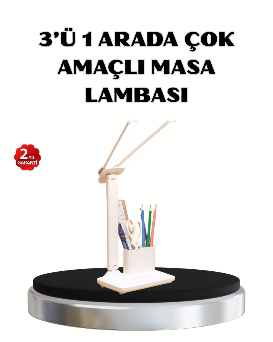 Kalemlik ve Telefon Standlı Masa Lambası – Kısılabilir LED Işık, Göz Dostu Tasarım Kalemlik ve Telefon Standlı Masa Lambası – Kısılabilir LED Işık, Göz Dostu Tasarım