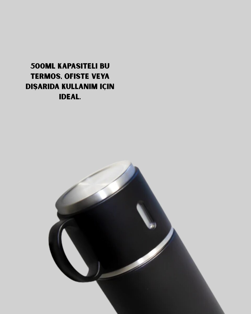 Çelik Termos Bardak Seti | 500 ml Kapasite, Kaymaz Taban, Hediye Kutulu Çelik Termos Bardak Seti | 500 ml Kapasite, Kaymaz Taban, Hediye Kutulu