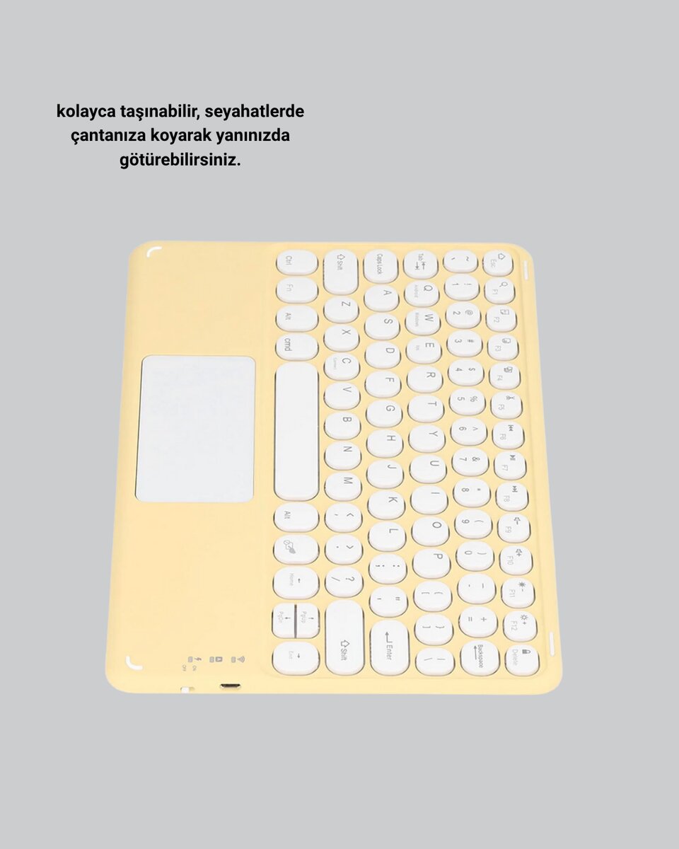Kablosuz Bluetooth Klavye – Slim Taşınabilir Tasarım Kablosuz Bluetooth Klavye – Slim Taşınabilir Tasarım