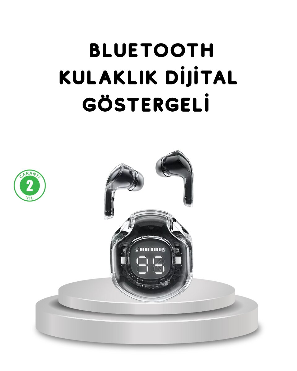 Bluetooth 5.3 Kablosuz Kulaklık HiFi Stereo ve Ekstra Bass Dijital Ekranlı Bluetooth 5.3 Kablosuz Kulaklık HiFi Stereo ve Ekstra Bass Dijital Ekranlı