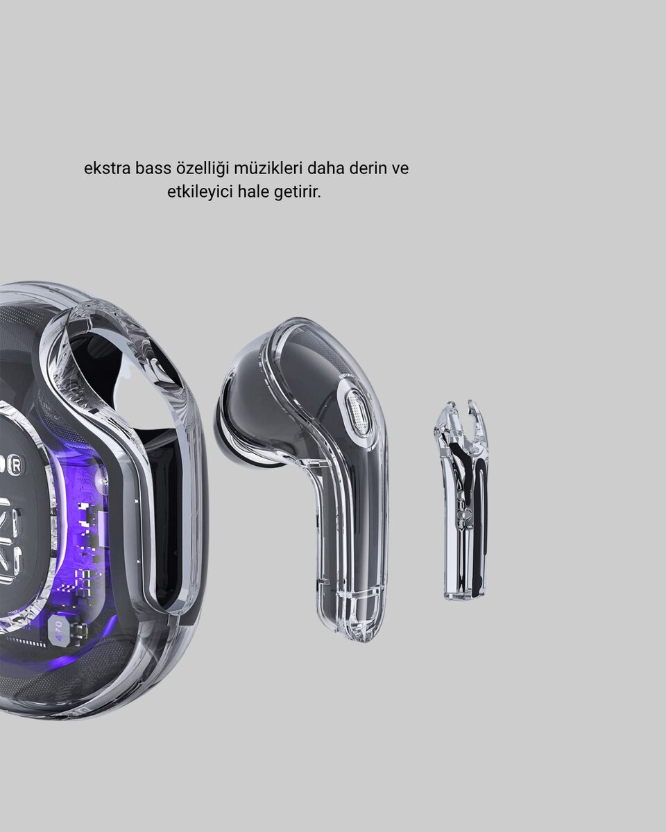 Bluetooth 5.3 TWS Kulaklık Gürültü Engelleyici Üçlü Mikrofonlu Ergonomik Tasarım