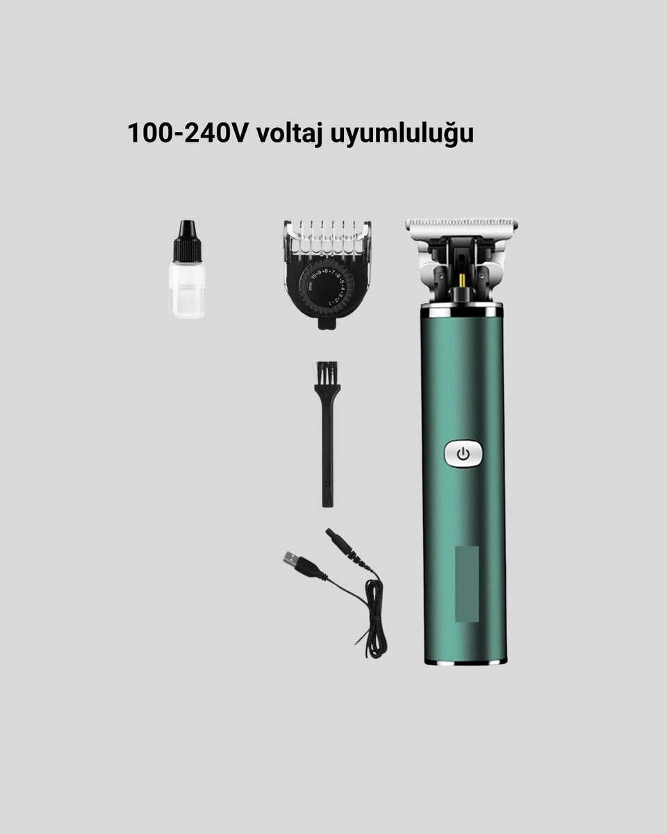 Profesyonel Şarjlı Tıraş Makinesi – 180 Dakika Kullanım, 2.5 Saat Hızlı Şarj, Evrensel USB Şarj Girişli Profesyonel Şarjlı Tıraş Makinesi – 180 Dakika Kullanım, 2.5 Saat Hızlı Şarj, Evrensel USB Şarj Girişli