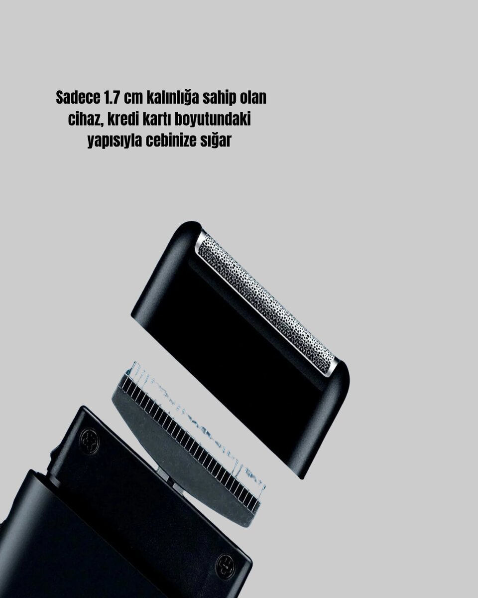 Kompakt Şarjlı Tıraş Makinesi Çift Yönlü Bıçaklı 45 Dakika Kullanım Süreli Kompakt Şarjlı Tıraş Makinesi Çift Yönlü Bıçaklı 45 Dakika Kullanım Süreli
