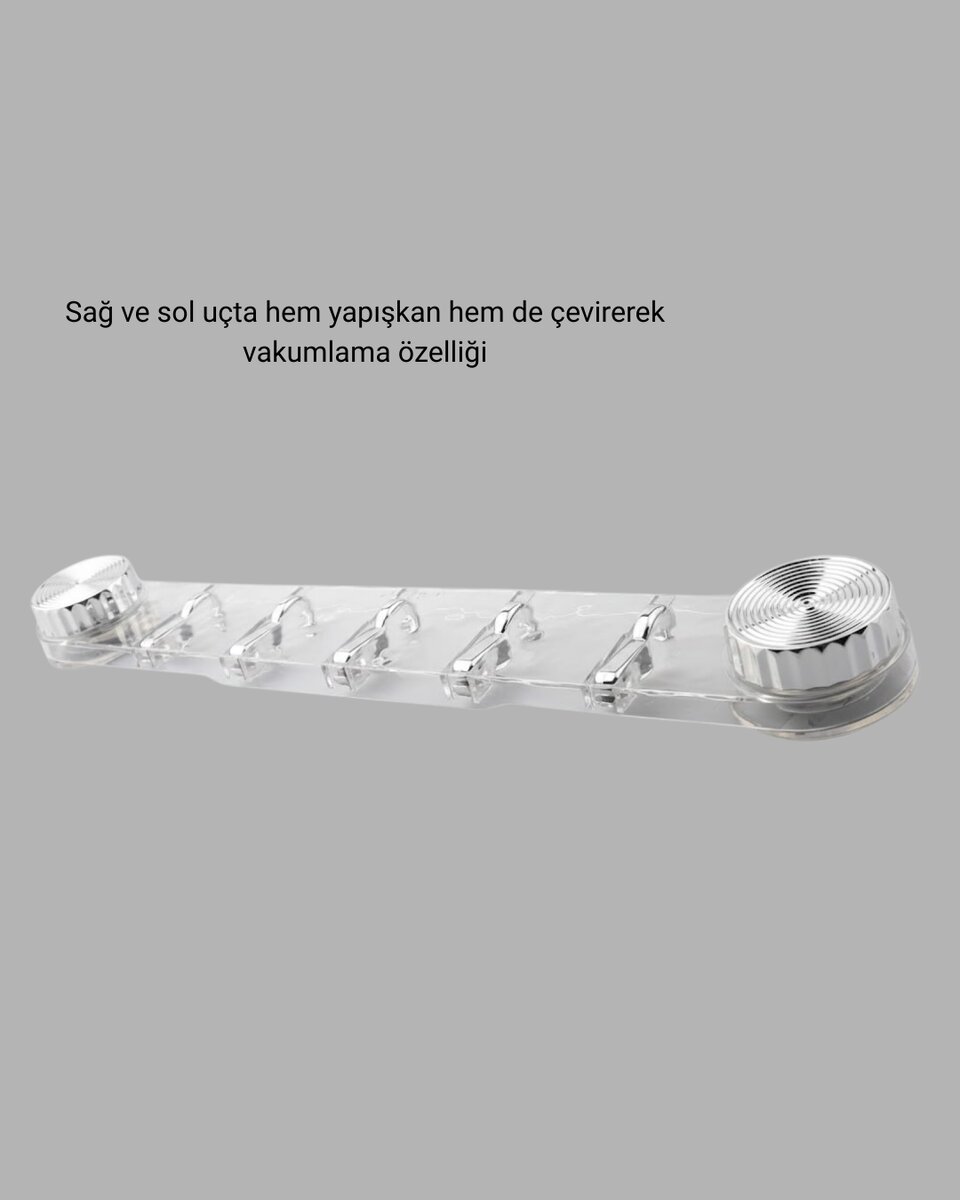 Duvar Tipi Vakumlu Askılık Şeffaf Orta Tasarımlı Duvar Tipi Vakumlu Askılık Şeffaf Orta Tasarımlı