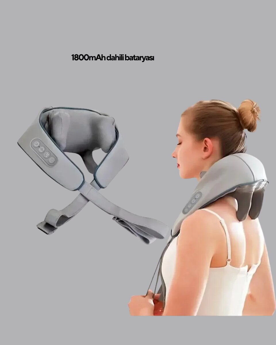 Titreşimli Boyun Masaj Cihazı Isı Terapili Şarjlı VNB-01 Ergonomik U Tasarım Titreşimli Boyun Masaj Cihazı Isı Terapili Şarjlı VNB-01 Ergonomik U Tasarım