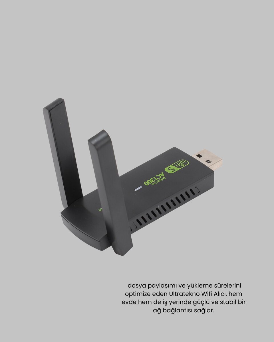 Dual Band USB WiFi Adaptör – 1200 Mbps Hız Dual Band USB WiFi Adaptör – 1200 Mbps Hız