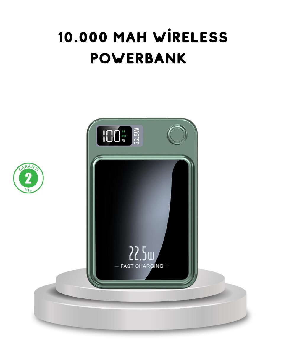 MagSafe Powerbank Kablosuz Şarjlı ve 22.5W Hızlı Şarj Destekli MagSafe Powerbank Kablosuz Şarjlı ve 22.5W Hızlı Şarj Destekli