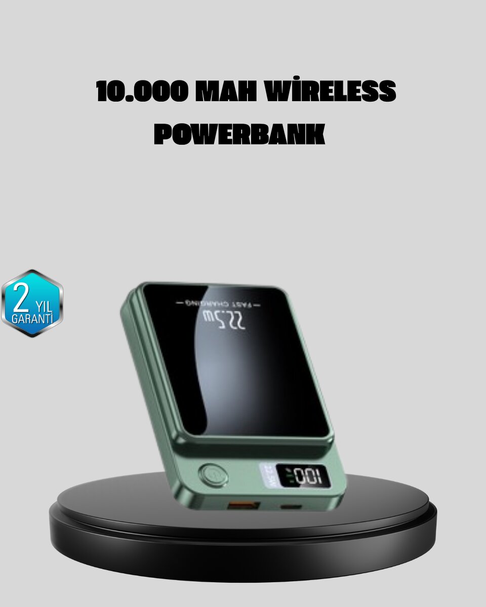 MagSafe Powerbank 22.5W Hızlı Şarjlı ve Kompakt Kablosuz Şarj Cihazı MagSafe Powerbank 22.5W Hızlı Şarjlı ve Kompakt Kablosuz Şarj Cihazı