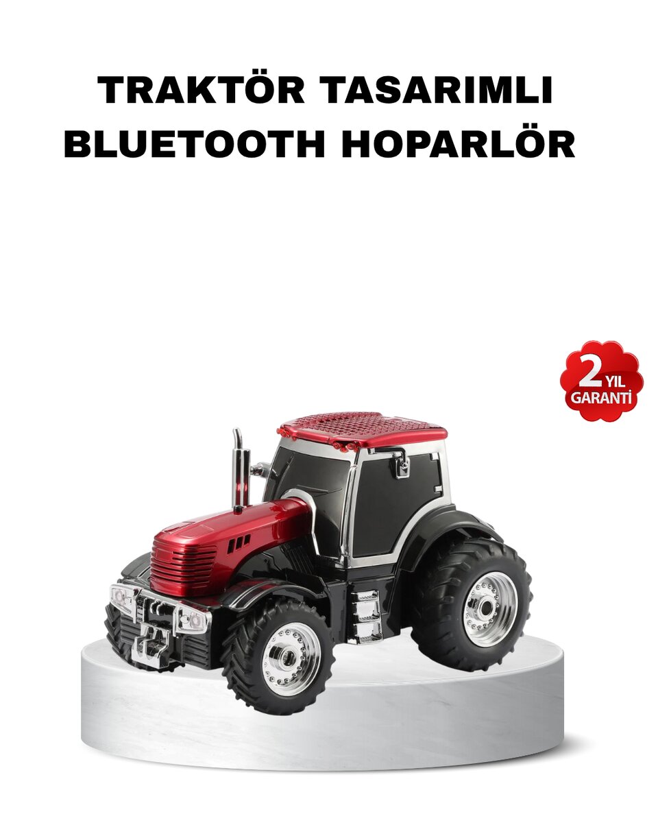 Traktör Tasarımlı Bluetooth Hoparlör 12W TWS Destekli Nostaljik Model Traktör Tasarımlı Bluetooth Hoparlör 12W TWS Destekli Nostaljik Model