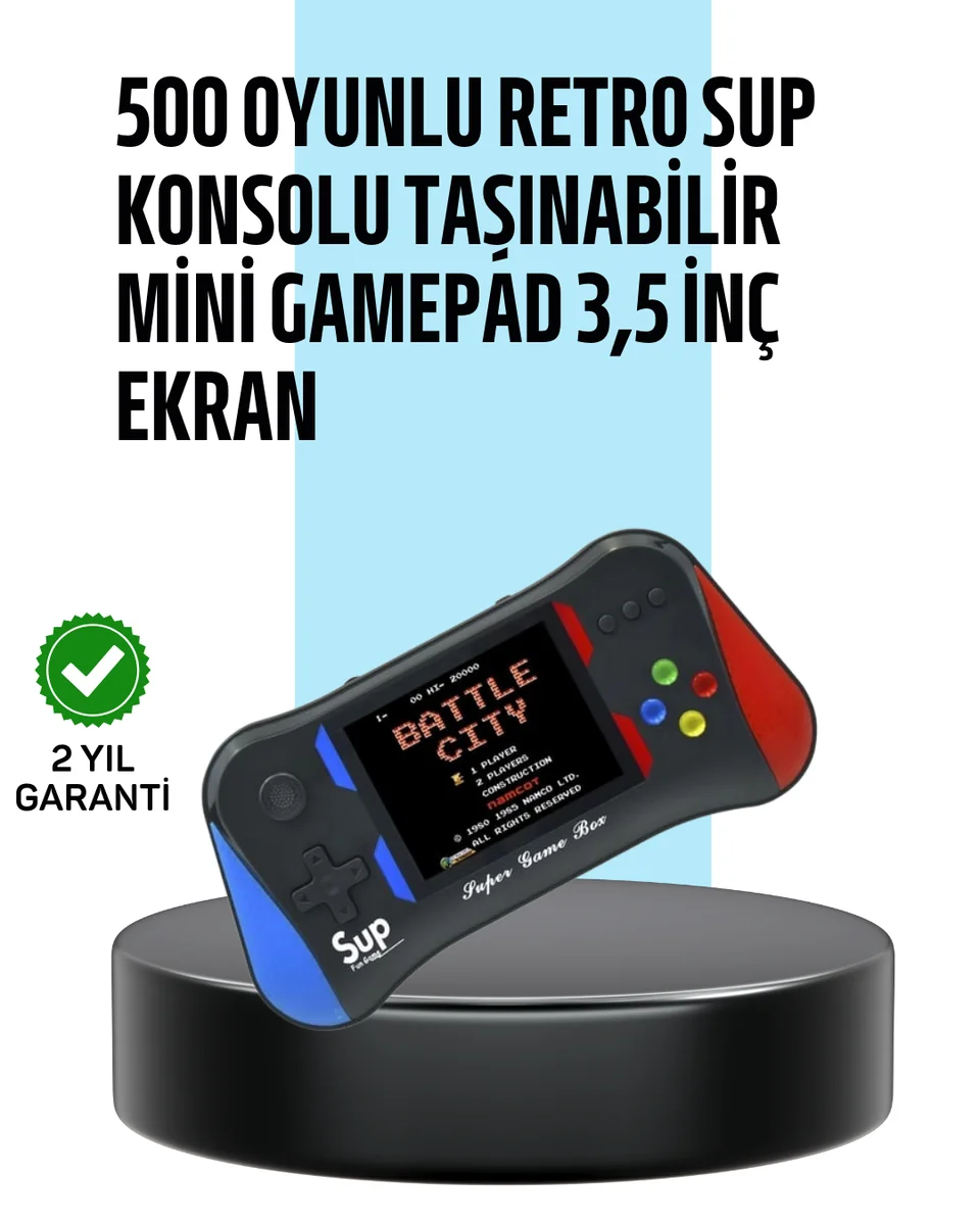 3,5 İnç Ekranlı Taşınabilir El Konsolu – 500 Klasik Oyunla Eğlence Yanınızda 3,5 İnç Ekranlı Taşınabilir El Konsolu – 500 Klasik Oyunla Eğlence Yanınızda