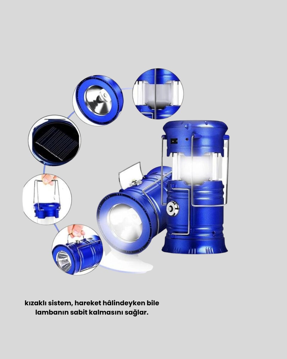 Güneş Enerjisiyle Çalışan Kamp Feneri Hafif Portatif Uzun Ömürlü Güneş Enerjisiyle Çalışan Kamp Feneri Hafif Portatif Uzun Ömürlü
