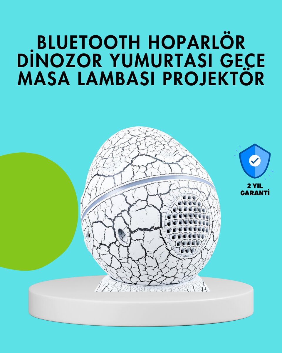 Dinozor Yumurtası Tasarımlı Gece Lambası – Müzik ve Işık Senkronizasyonlu Dinozor Yumurtası Tasarımlı Gece Lambası – Müzik ve Işık Senkronizasyonlu