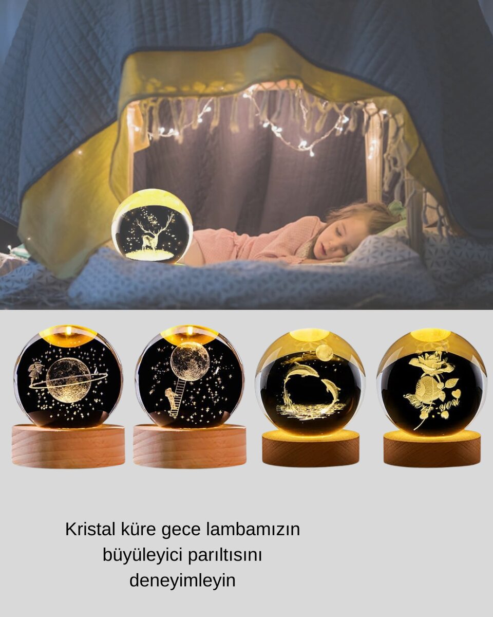 3D Yunus Desenli Kristal Küre Ahşap Tabanlı Işıklı Dekor Objesi 3D Yunus Desenli Kristal Küre Ahşap Tabanlı Işıklı Dekor Objesi
