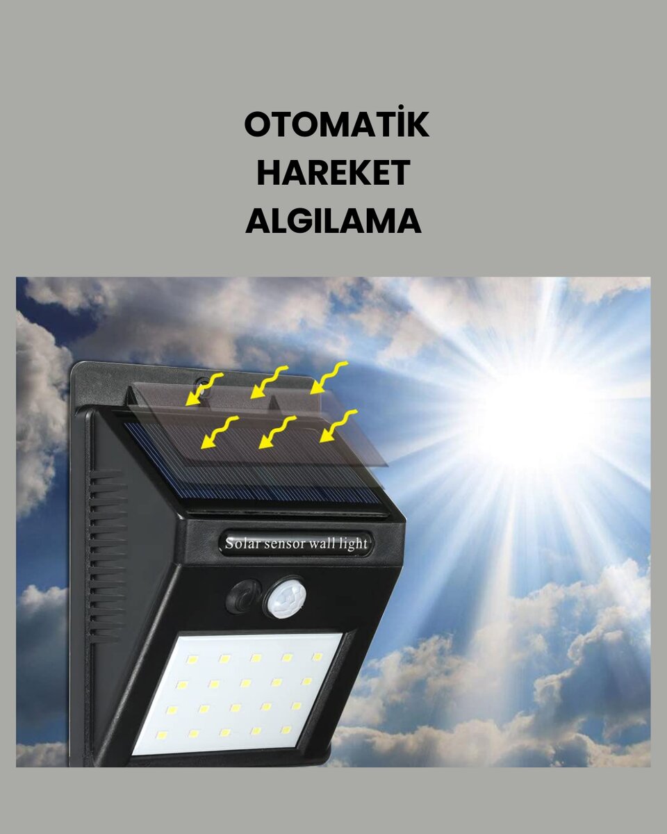 Montajlı Güneş Enerjili Duvar Tipi Aydınlatma – 8 Saat Çalışma Süresi Montajlı Güneş Enerjili Duvar Tipi Aydınlatma – 8 Saat Çalışma Süresi