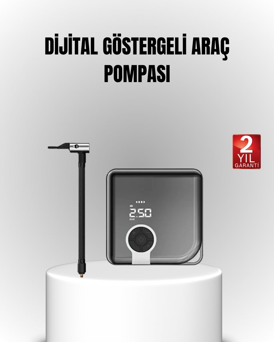 6000mAh Bataryalı Type-C Şarjlı Mini Hava Kompresörü LED Işıklı 6000mAh Bataryalı Type-C Şarjlı Mini Hava Kompresörü LED Işıklı