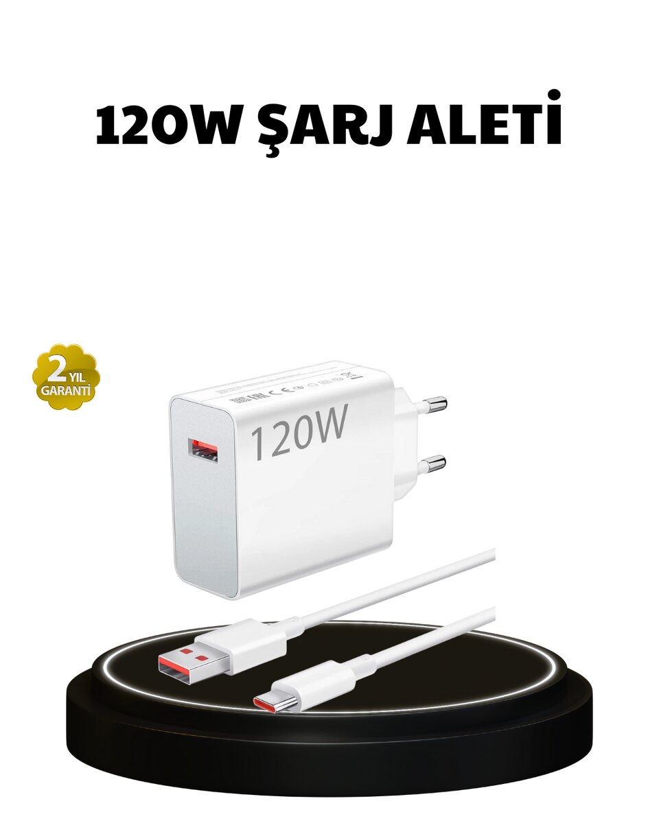 120W Ultra Hızlı Şarj Adaptörü USB-C Destekli Güçlü Şarj Teknolojisi 120W Ultra Hızlı Şarj Adaptörü USB-C Destekli Güçlü Şarj Teknolojisi